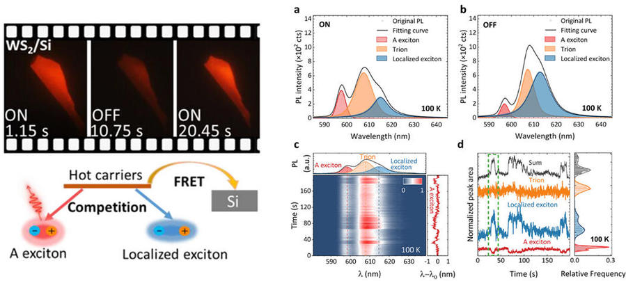Origin of B-Type Blinking at 2D/3D Heterojunction Interfaces